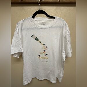 Abercrombie & Fitch White Crewneck Logo Tee